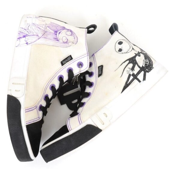 Ground UP Jack & Sally Nightmare Before Christmas High-Top Sneakers Kids Size 4 - Picture 1 of 10